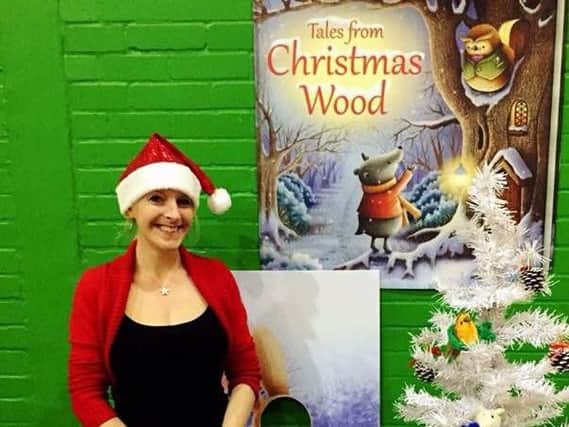 Suzy Senior with her book Tales from Christmas Wood