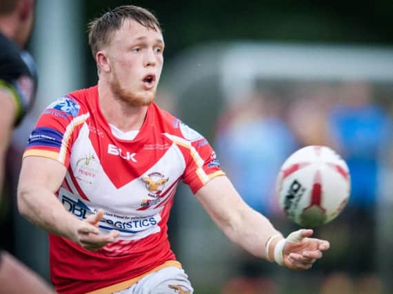 Cory Aston in action for Sheffield Eagles
