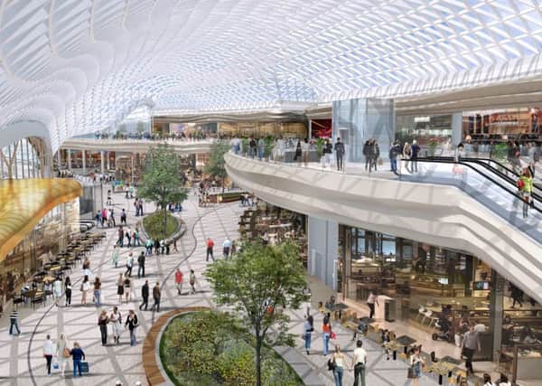 An artist's impression of the proposed new Â£300m leisure hall at Meadowhall in Sheffield.