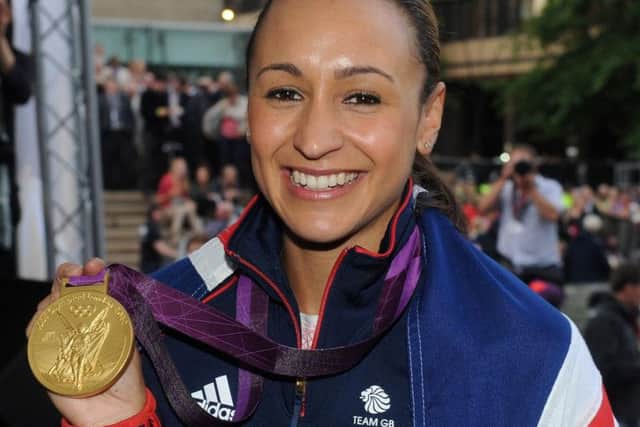 Jessica Ennis-Hill in Sheffield with her gold medal from the 2012 London Olympic Games.