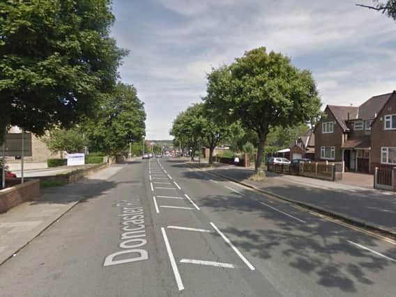 The car crashed into a wall on Doncaster Road in East Dene. Google Street View