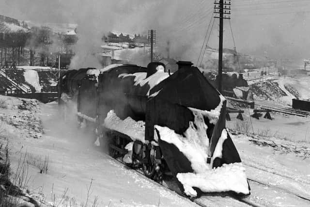 Snow ploughs waiting at Buxton in the winter of 1947