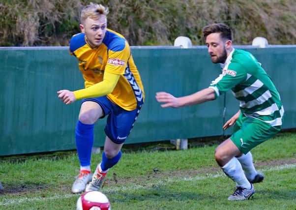 Adam Hinchliffe set to return for Stocksbridge PS for the visit of third-placed Newcastle Town - Pic: Peter Revitt