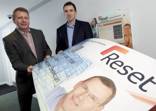 Reset managing director Gary Duce with Graham Davies of Finance Yorkshire.