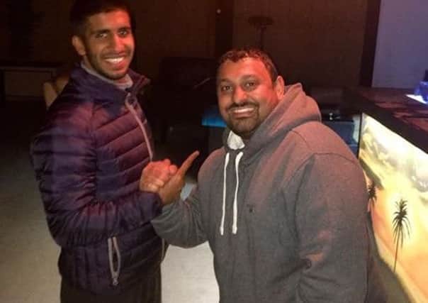 Atif Shafiq with Naseem Hamed, a former Sheffield world champion