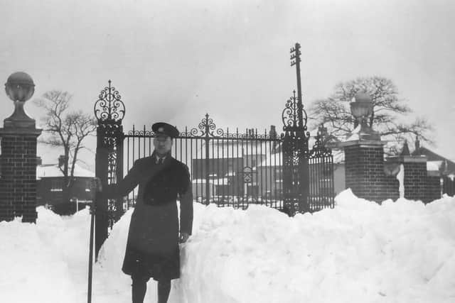 Concord Park is blanketed in snow in 1947.