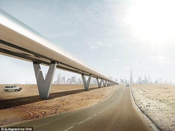 An artists' impression of Hyperloop One.