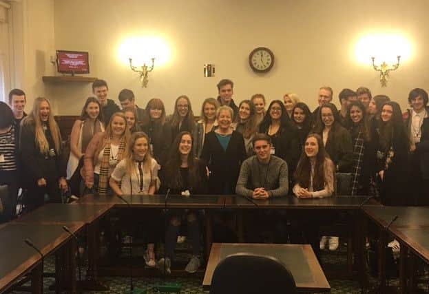 Rosie met with students from Hall Cross Academy in Parliament.  The students had a tour of the Houses of Parliament and Rosie met with them afterwards.