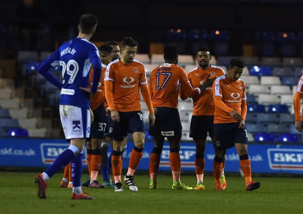 Picture Andrew Roe/AHPIX LTD, Football, Checkatrade Trophy Third Round, Luton v Town v Chesterfield, Kenilworth Road, 10/01/17, K.O 7.45pm

Luton's players celebrate Isaac Vassell's goal

Andrew Roe>>>>>>>07826527594