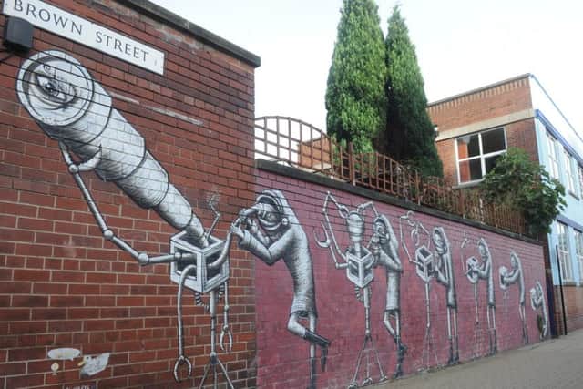 Sheffield street art trail. Work by Phlegm. Picture Scott Merrylees