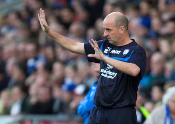 Chesterfield vs Preston North End - Paul Cook giving out orders - Pic By James Williamson