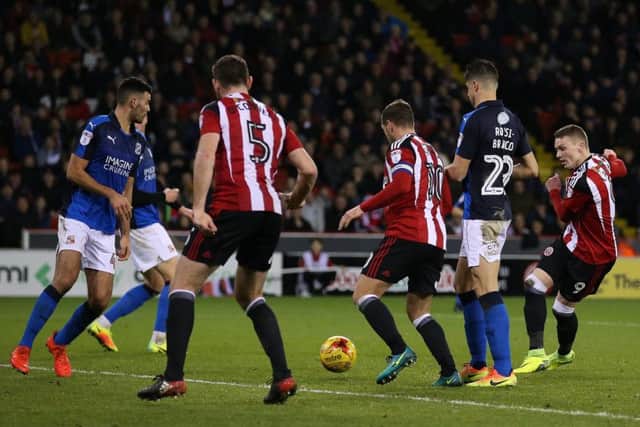 Caolan Lavery suits Sheffield United's game plan perfectly. Pic Simon Bellis/Sportimage