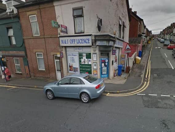 The M&J off-licence in Chesterfield Road was targeted by robbers on Friday morning.