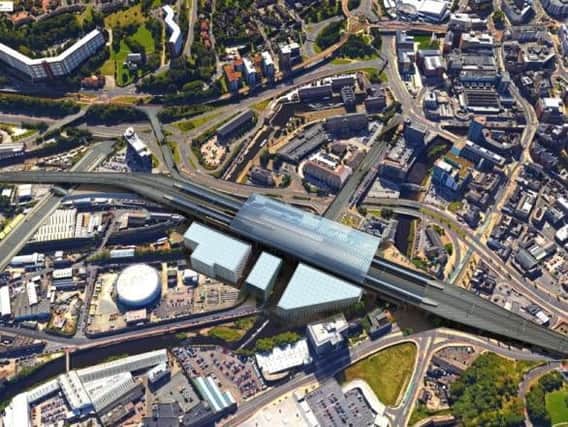 A proposed plan of the Sheffield Victoria HS2 option