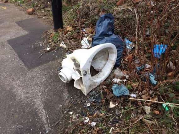 A discarded toilet in Darnall
