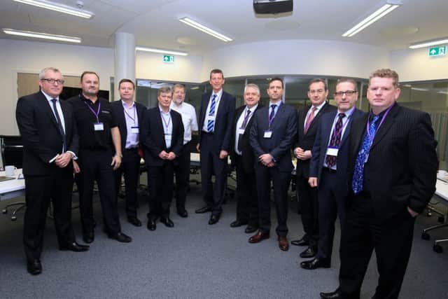 From left: Mike Rigby, Vince Middleton, Andy McGuinness, Mark Webber, Keith Ridgway, Matthew Chenery, Stephen Shaw, David Walsh, David Grey, Adrian France and Gari Harris