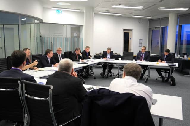 A Star debate on advanced manufacturing at the University of Sheffield's Factory 2050 boardroom. Picture: Chris Etchells