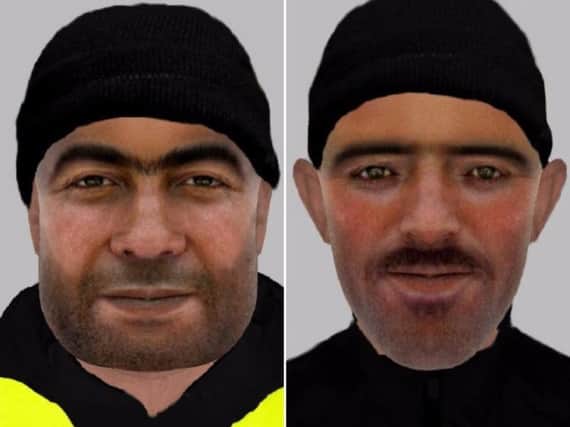 Police have released e-fits of two men