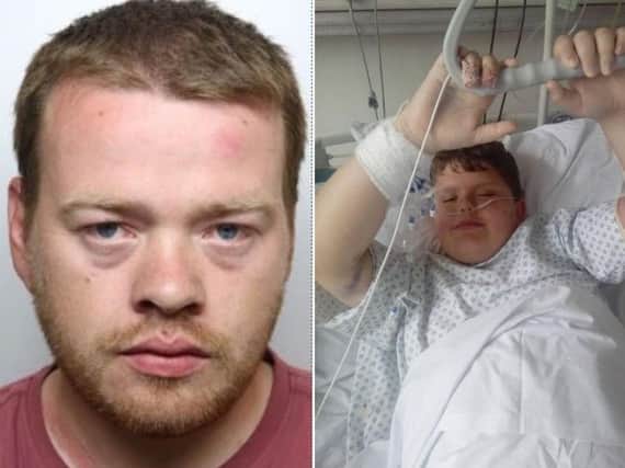 Scott Ford (left) was jailed for 20 months after crashing into a car carrying Jack Marshall (right)