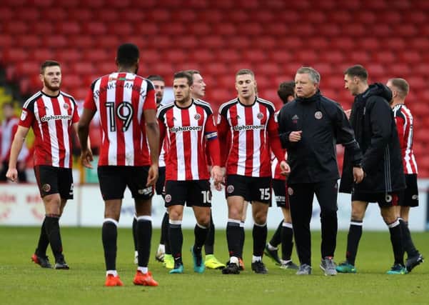 Chris Wilder says his squad did not need to apologise for losing. Pic Simon Bellis/Sportimage