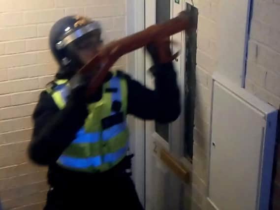 Police raid a flat in Balby Bridge.