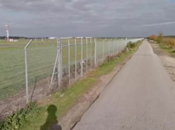 The secluded lane next to Robin Hood Airport which is a sex hotspot.