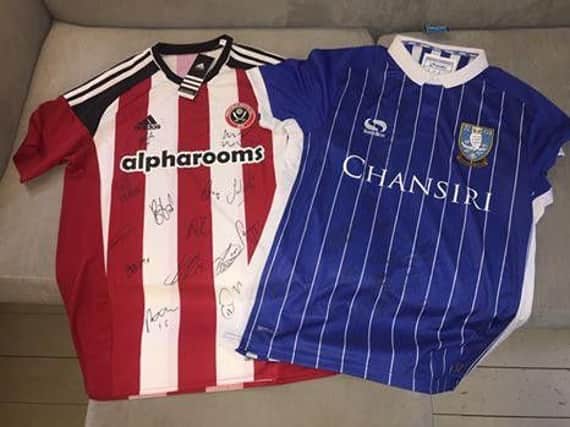 A Facebook page is auctioning signed football shirts to raise money for Hakeem