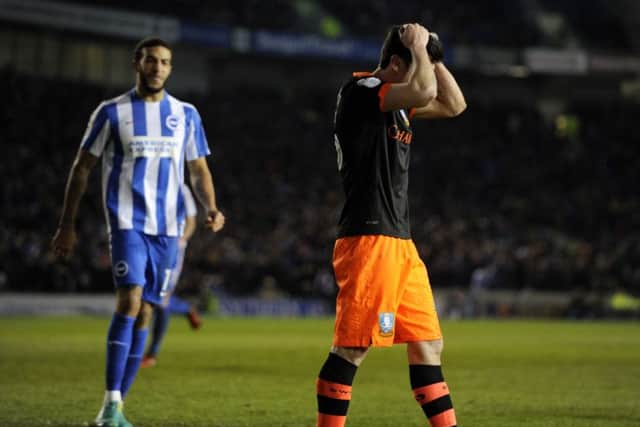Agony for Owls Fernando Forestieri after missing penalty