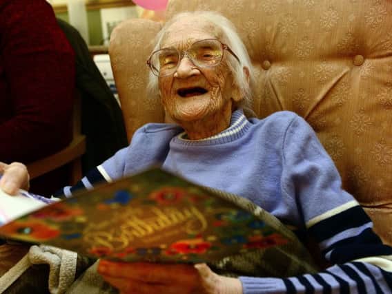 Ivy Osborne celebrates her 105th birthday.