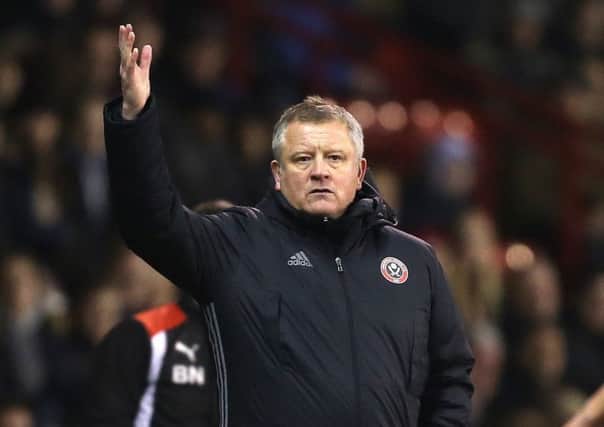 A frustrated Chris Wilder. Pic: Simon Bellis/Sportimage