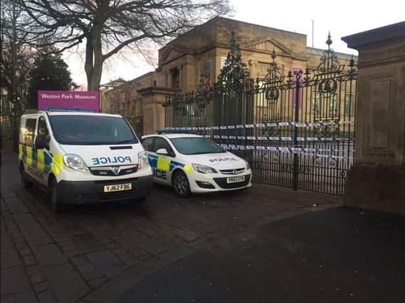 Police officers spent yesterday at Weston Park