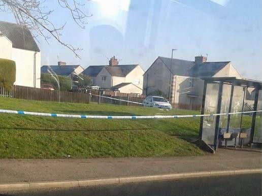 A police cordon on Skellow Road