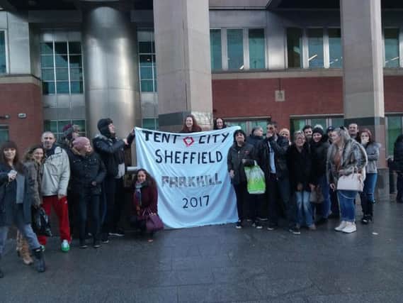Sheffield Tent City campaigners.