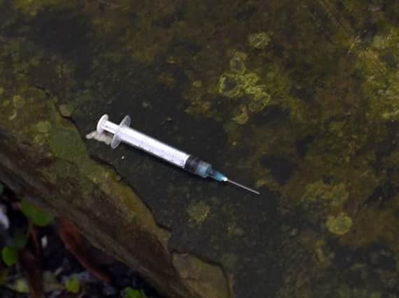 A needle like this was found on Raisen Hall Road, Longley