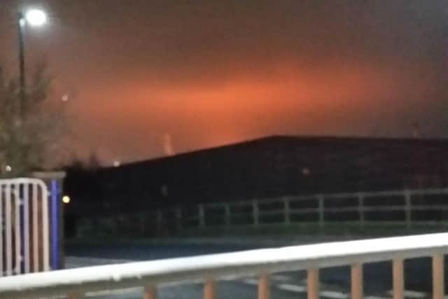 The orange glow in the skies over Sheffield. (Photo: Robert Barnes).