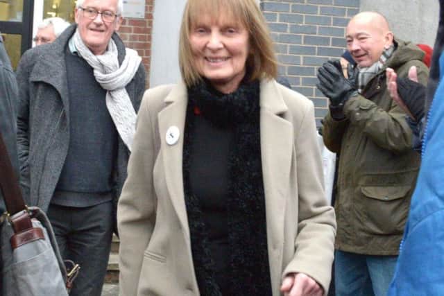 Freda Brayshaw, 72, pictured leaving Sheffield Magistrates' Court yesterday morning, after the charges were dropped by prosecutors.