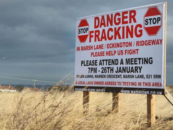 People are opposing fracking in Derbyshire.