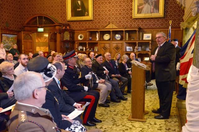 Four British Second World War veterans from Sheffield are presented with the LÃ©gion dhonneur, Frances highest military distinction, in a ceremony at the Town Hall in Sheffield on Thursday