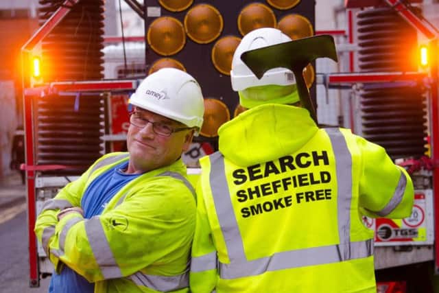 The video, which is a Sheffield City Council initiative, sees council workers in manual jobs giving a cheeky nod to The Full Monty by covering Tom Jones You Can Leave Your Hat On, with the lyrics rewritten to give a smoke-free message.
