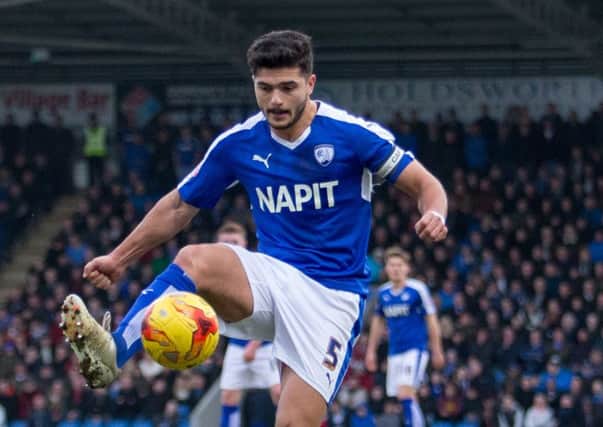 Sam Morsy pictured playing for Chesterfield