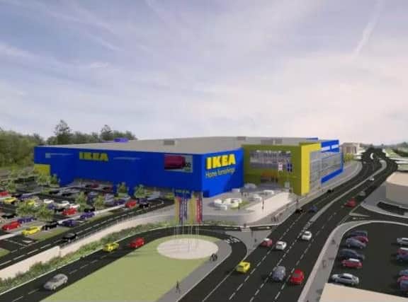 An artist's impression of the Sheffield Ikea.
