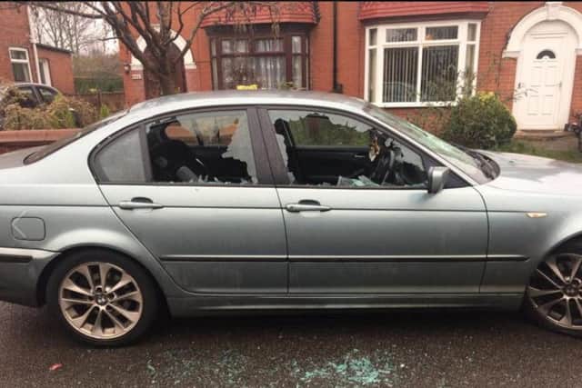 A car attacked in Wheatley Hills