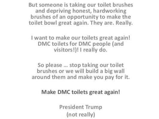 The sign at DMC.