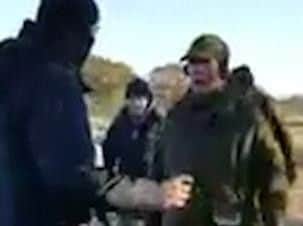 Shaun Bohanna (right) confronts members of Sheffield Hunt Saboteurs. (Photo: Sheffield Hunt Saboteurs).
