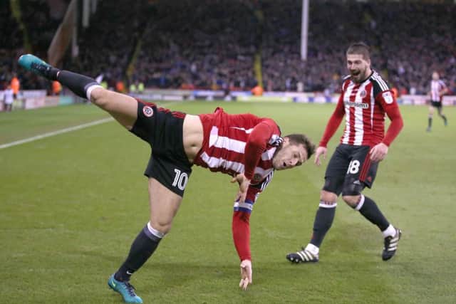 Billy Sharp was relaxed during the transfer window because he loves being at Bramall Lane. Pic Simon Bellis/Sportimage