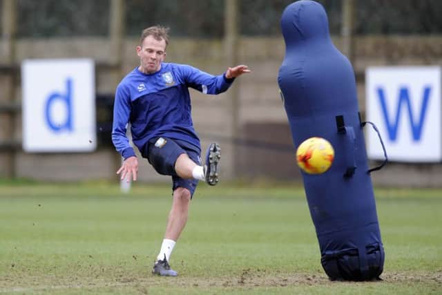 Sheffield Wednesday new signing Jordan Rhodes on his first day training with his new club..Picture Steve Ellis