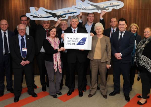From left: Nigel Brewster (LEP deputy chair), Graham Baxter (NE Derbyshire), John Mothersole (Sheffield City Council chief exec), Sir Nigel Knowles (LEP chair), Julie Dore (Sheffield), John Burrows (Chesterfield), Robert Hough, Chris Read (Rotherham), Ros Jones (Doncaster), Sir Steve Houghton (Barnsley), Simon Greaves (Bassetlaw), Coun Ann Syrett (Bolsover) and Julie Kenny (LEP board). Photo Andrew Roe.