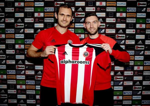 James Hanson and Jay O'Shea (right) joined Sheffield United last month: Simon Bellis/Sportimage