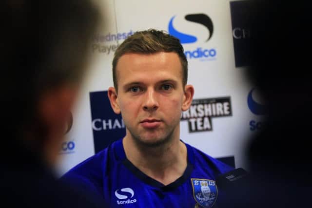 Owls new boy Jordan Rhodes speaks with the press after his move from Middlesbrough