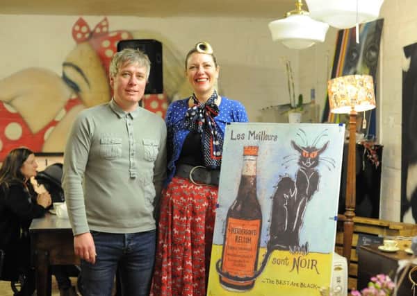 Matt and Kay Riley, owners of Rileys and Co Vintage shop in the Sheffield Antiques Quarter.